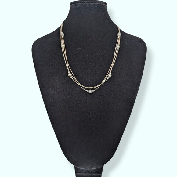 (2/$20) Vintage 3-Strand Chain Necklace - Picture 2 of 5